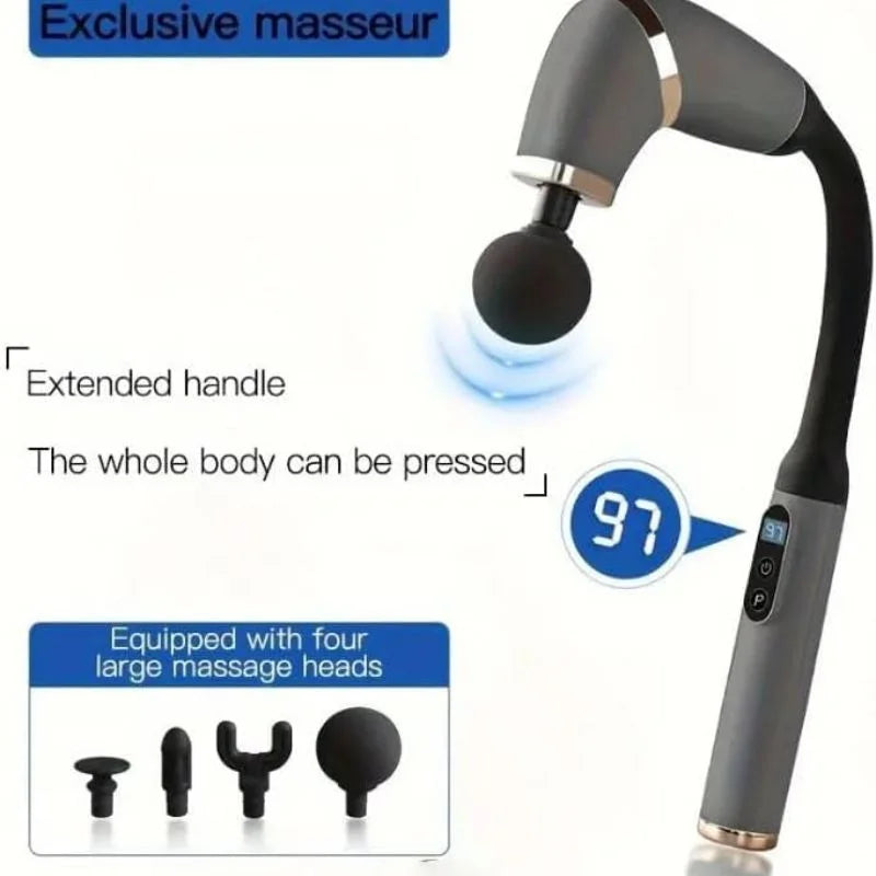 Rechargeable Long Handle Massage Gun – BLD-339 Deep Tissue Muscle Recovery Anytime, Anywhere