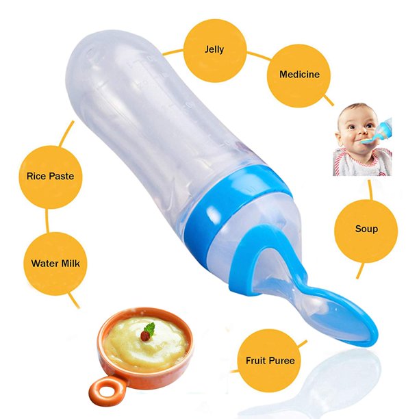 Baby Feeding Combo – Fruit Pacifier & Silicone Spoon Feeder Bottle (BPA-Free)