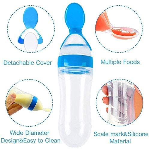 Baby Feeding Combo – Fruit Pacifier & Silicone Spoon Feeder Bottle (BPA-Free)