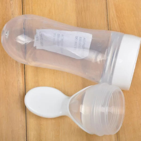 Baby Feeding Combo – Fruit Pacifier & Silicone Spoon Feeder Bottle (BPA-Free)