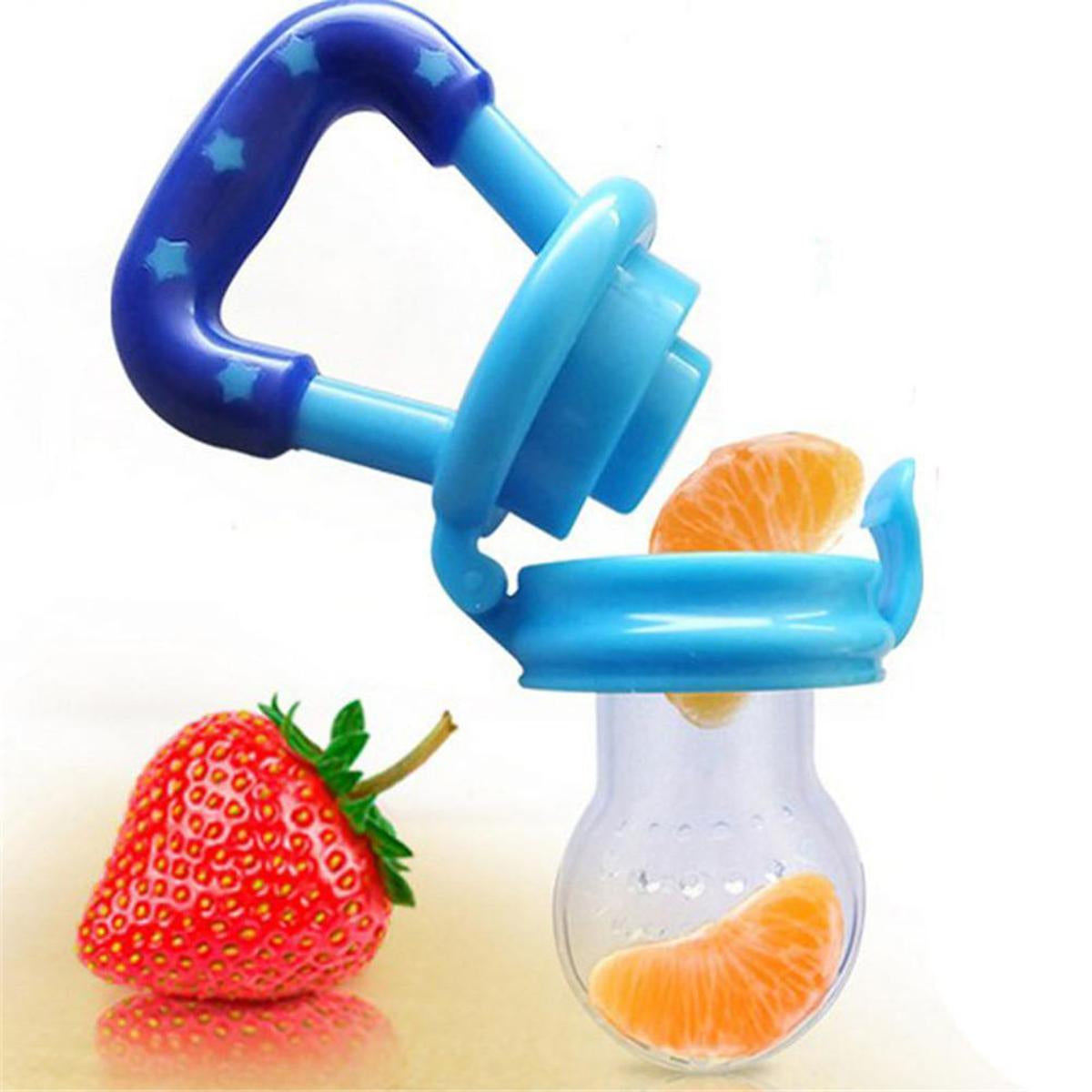 Baby Feeding Combo – Fruit Pacifier & Silicone Spoon Feeder Bottle (BPA-Free)