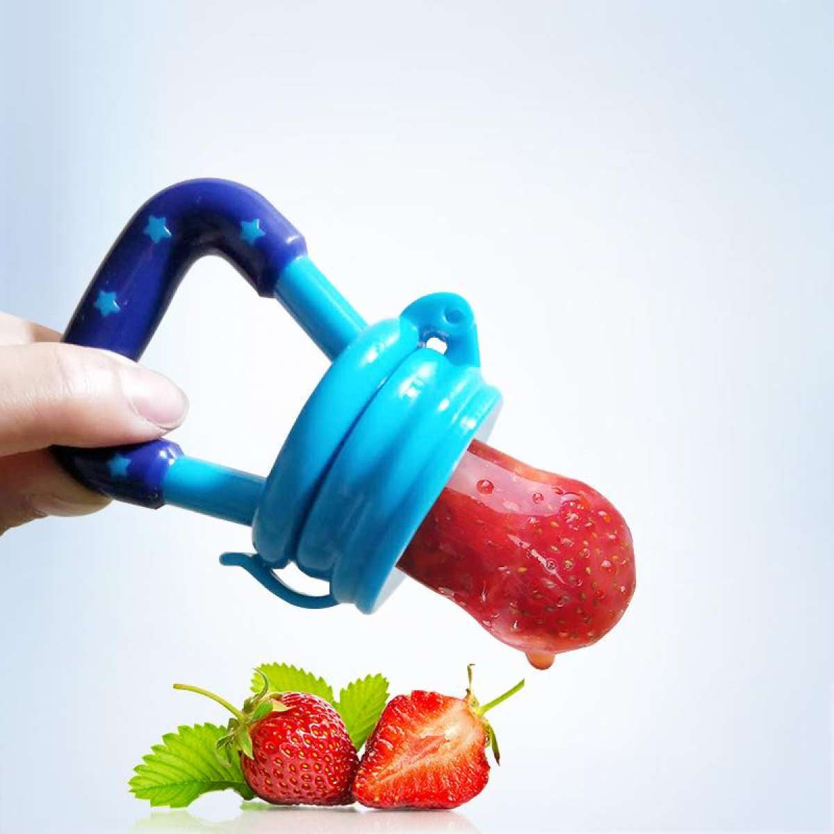Baby Feeding Combo – Fruit Pacifier & Silicone Spoon Feeder Bottle (BPA-Free)