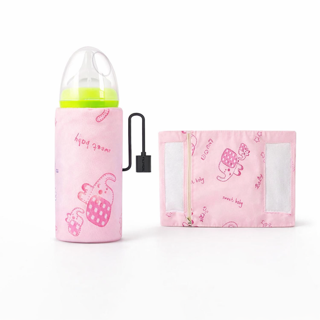 2-in-1 Baby Feeding Combo | Hands-Free Feeder Bottle + USB Milk Warmer | Free Delivery