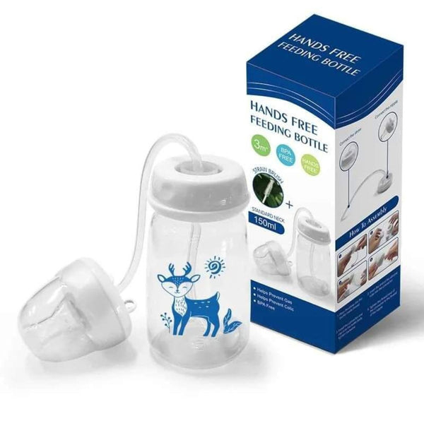 2-in-1 Baby Feeding Combo | Hands-Free Feeder Bottle + USB Milk Warmer | Free Delivery