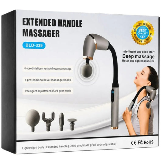 Rechargeable Long Handle Massage Gun – BLD-339 Deep Tissue Muscle Recovery Anytime, Anywhere
