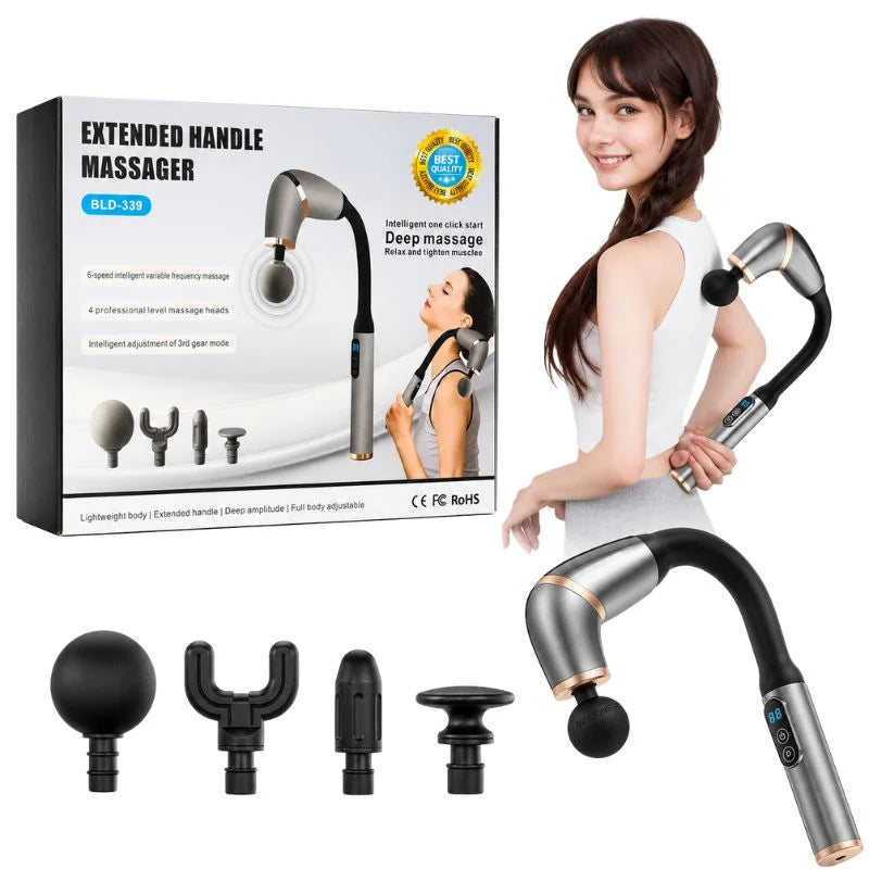 Rechargeable Long Handle Massage Gun – BLD-339 Deep Tissue Muscle Recovery Anytime, Anywhere