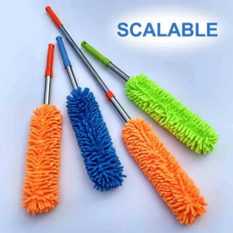 Harroz 3-in-1 Complete Home Cleaning Kit | 360° Triangle Mop, Microfiber Duster & Silicone Cleaning Gloves