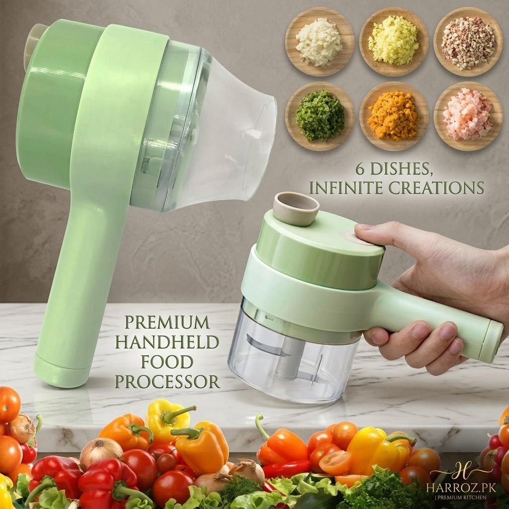 Electric Handheld Vegetable Cutter & Slicer | Multifunctional Food Chopper | Harroz Pakistan
