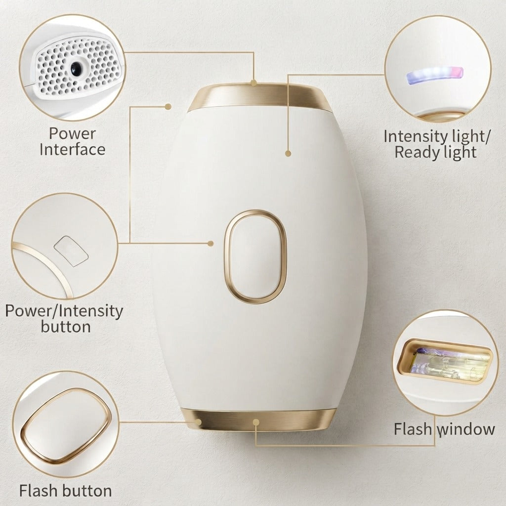 IPL Laser Hair Removal Device | 500,000 Flashes | At-Home Hair Reduction | Harroz Pakistan