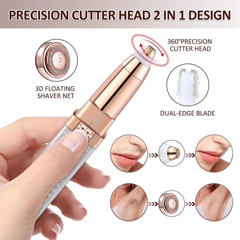 2-in-1 Facial Hair Remover & Eyebrow Trimmer | USB Rechargeable | Harroz Pakistan
