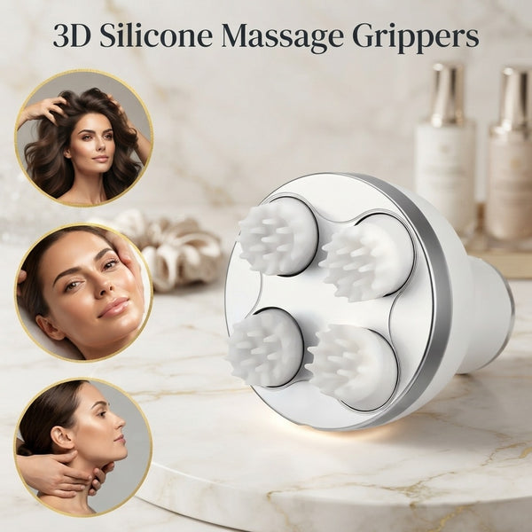 Electric Scalp Massager | 4 Head Rechargeable Full Body Massage Device | Harroz Pakistan