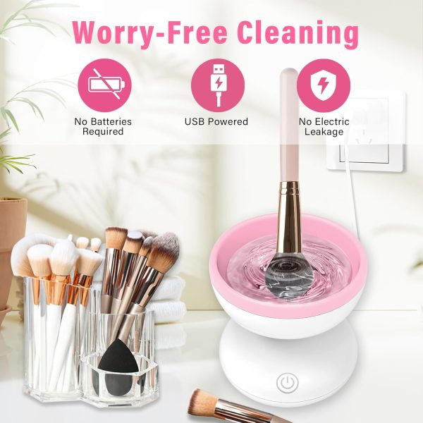 Electric Makeup Brush Cleaner Machine | USB Rechargeable Automatic Brush Washer | Harroz Pakistan