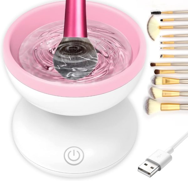 Electric Makeup Brush Cleaner Machine | USB Rechargeable Automatic Brush Washer | Harroz Pakistan