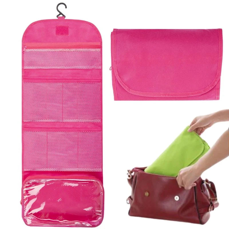 Bathroom Organizer Combo – Toiletry Bag & Toothpaste Dispenser
