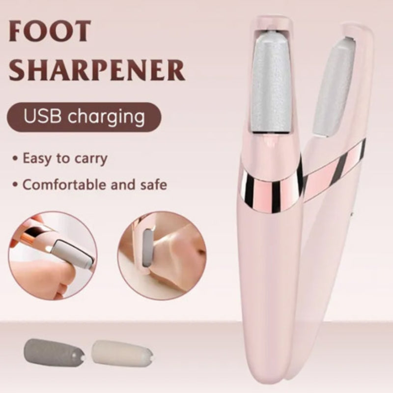 Harroz Flawless Rechargeable Pedicure & Callus Remover | Cordless Electric Foot Care Kit with Dual Roller Heads