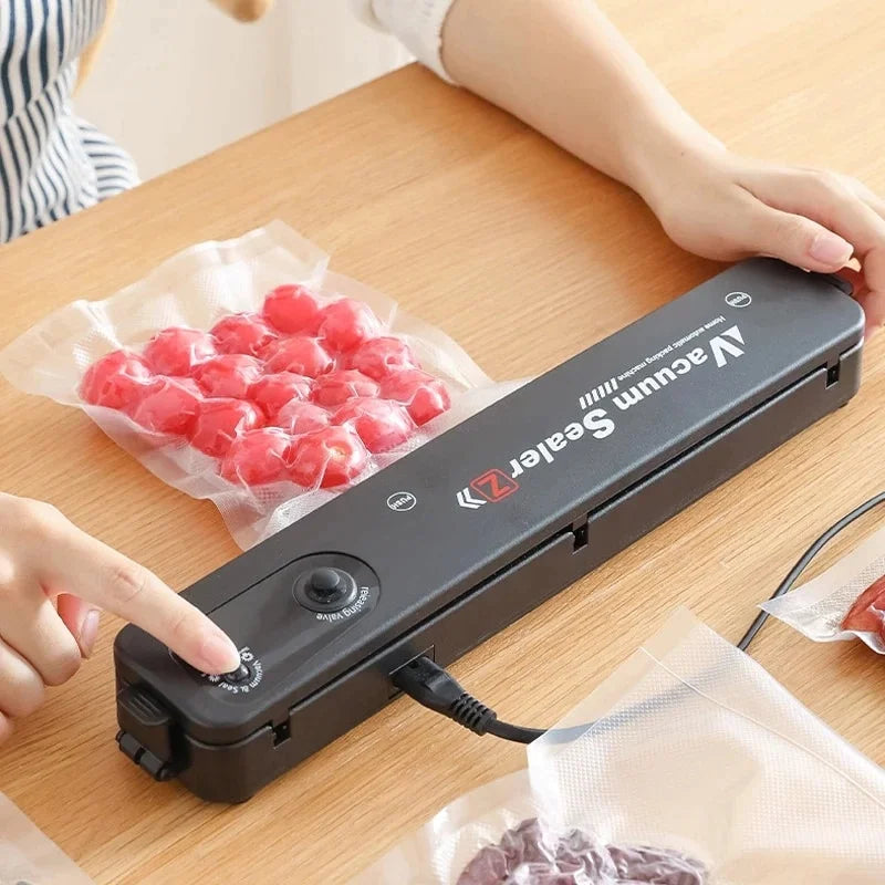 Vacuum Sealer Machine | FREE Delivery | Food Vacuum Sealer with 5 Reusable Bags | Dry & Wet Mode | Harroz