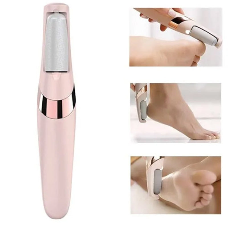 Harroz Flawless Rechargeable Pedicure & Callus Remover | Cordless Electric Foot Care Kit with Dual Roller Heads