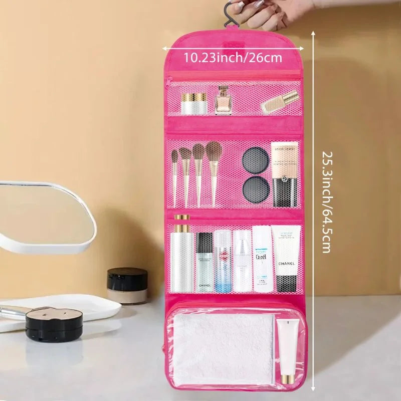 Bathroom Organizer Combo – Toiletry Bag & Toothpaste Dispenser