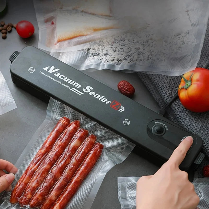 Vacuum Sealer Machine | FREE Delivery | Food Vacuum Sealer with 5 Reusable Bags | Dry & Wet Mode | Harroz