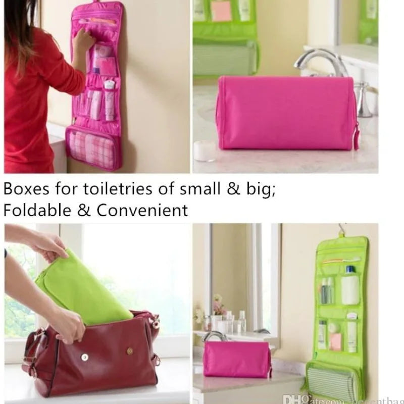 Bathroom Organizer Combo – Toiletry Bag & Toothpaste Dispenser