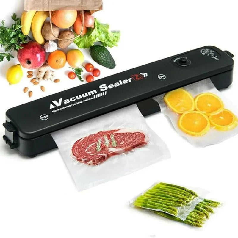 Vacuum Sealer Machine | FREE Delivery | Food Vacuum Sealer with 5 Reusable Bags | Dry & Wet Mode | Harroz